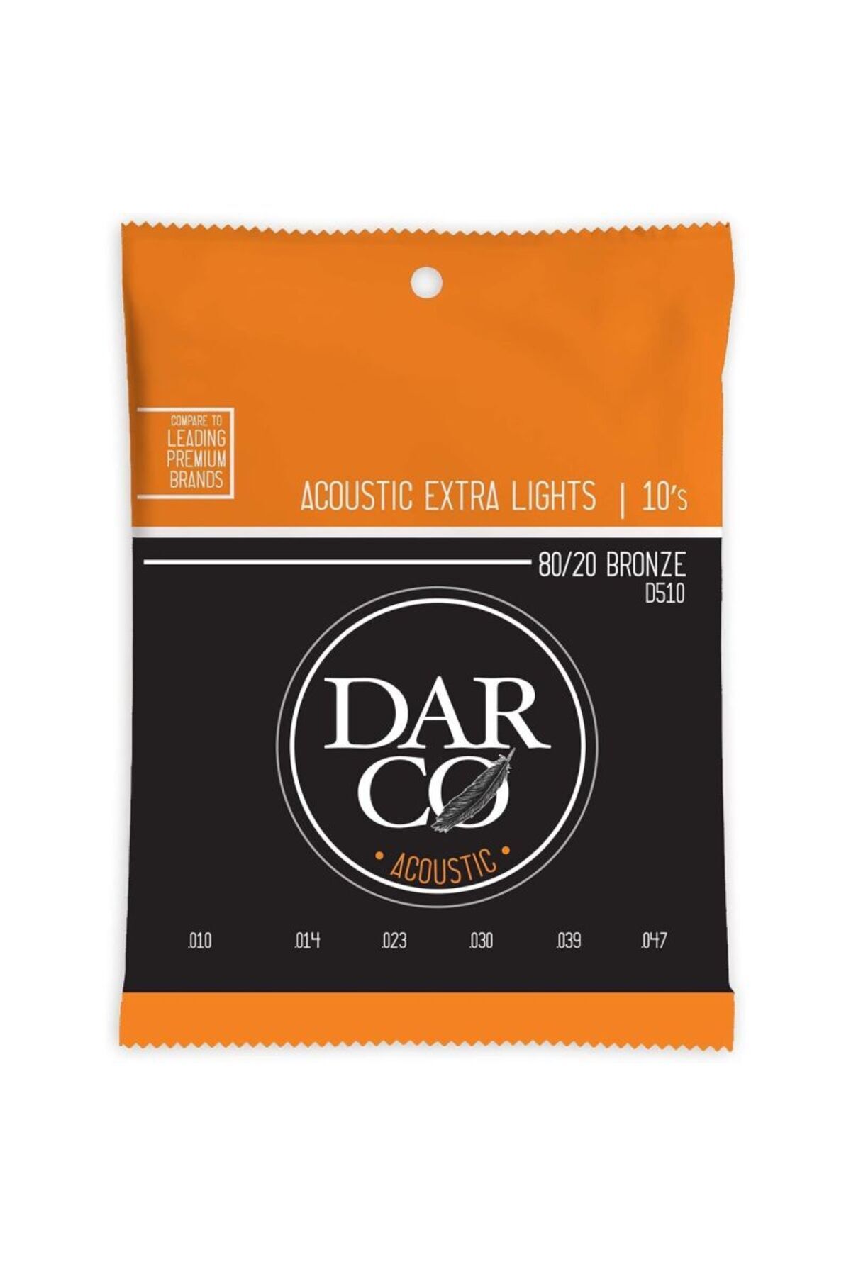 Co Darco D510 80/20 Bronze Akustik Gitar Teli , Extra Light 10-47