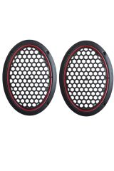 Damla Oval Neon Led Işıklı Midrange Hoparlör Kapağı Kırmızı