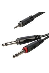 Rx-k12601a 3.5mm Stereo Erkek / 2x6.3mm Erkek Kablo 1.5mt