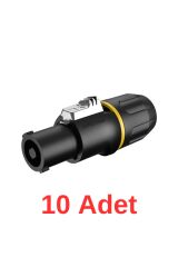 4 Pin Metal Spekon Jak Siyah 10'lu Paket Rx-j610