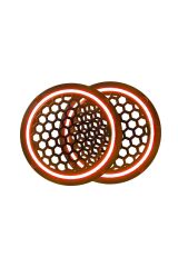 Neon Işıklı 16 cm Hoparlör ve Midrange Kapağı - 2 Adet - Kırmızı