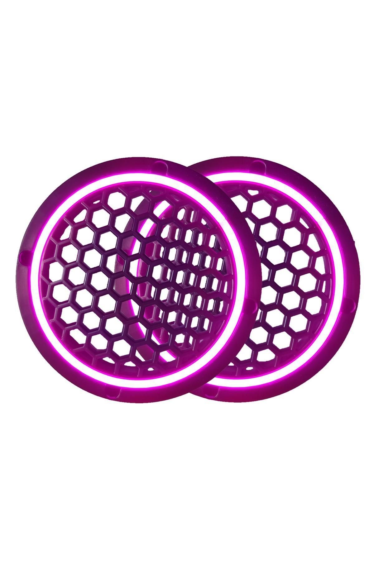 Neon Işıklı 16 Cm Hoparlör Ve Midrange Kapağı - 2 Adet - Mor