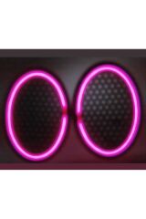 Damla Oval Neon Led Işıklı Midrange Hoparlör Kapağı Mor