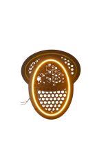 Damla Oval Neon Led Işıklı Midrange Hoparlör Kapağı Çiftli (2 Adet) Turuncu