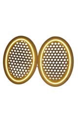 Damla Oval Neon Led Işıklı Midrange Hoparlör Kapağı Çiftli (2adet) Gün Işığı (Sarı)