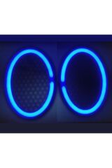 Damla Oval Neon Led Işıklı Midrange Hoparlör Kapağı Mavi