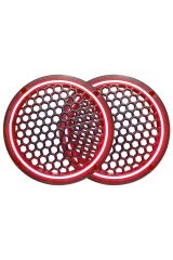 Neon Işıklı 20 cm Hoparlör ve Midrange Kapağı - 2 Adet - Kırmızı