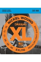 Exl110 Elektro Gitar Tel Seti, Xl, 10-46, Nıckel Wound, R D'addarıo, Exl110, Elektro Gitar