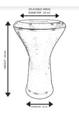 Mısır Darbuka Özel Işlemeli Siyah