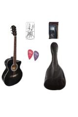 Winzz Siyah Elektro Akustik Gitar ( 5 Band Lcd Ekran Ekolayzer )