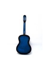 Klasik Gitar Mavi 39,5 Inç 4/4 Tam Boy Kılıf+pena Hediye