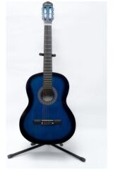 Klasik Gitar Mavi 39,5 Inç 4/4 Tam Boy Kılıf+pena Hediye