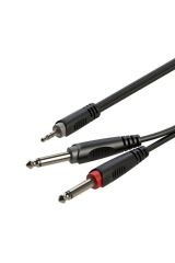 Rx-k12603 2*6.35mm Mono-3.5mm Stereo 3 Mt Kablo
