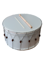 Asma Davul,Folklor Davulu İpli Boncuklu 50 cm beyaz